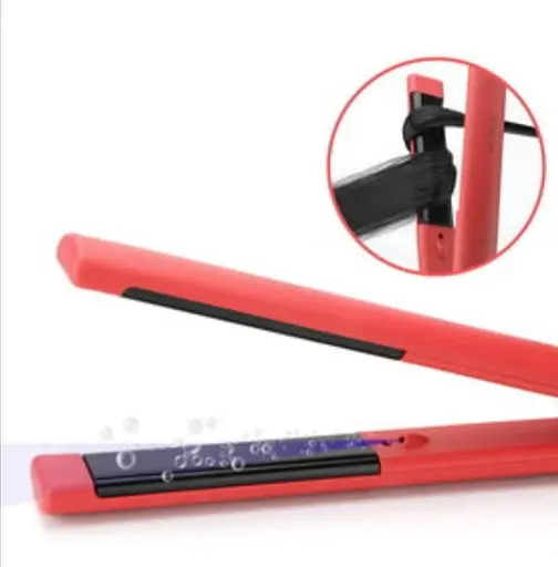 Професійний випрямляч для волосся червоний IPARAH P-103 з керамічними пластинами, швидким нагріванням і мережевим шнуром - фото 5