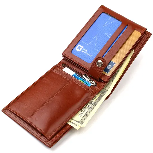 Чоловічий шкіряний гаманець Canpellini 12х9.7х2 см acs0025645 - фото 3