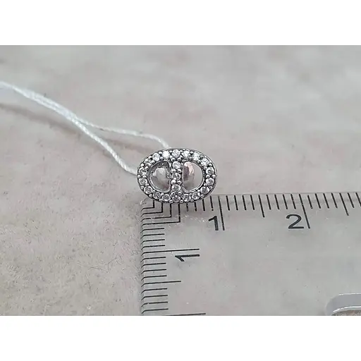 Серебряные серьги-пусеты Агни ЭЛЬБА с фианитами. 2224/1Р-CZ - фото 4