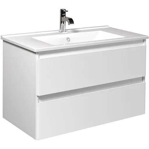 Тумба Мойдодир Сорренто 80-A Білий у ванну з умивальником SU-80 Білий - фото 1