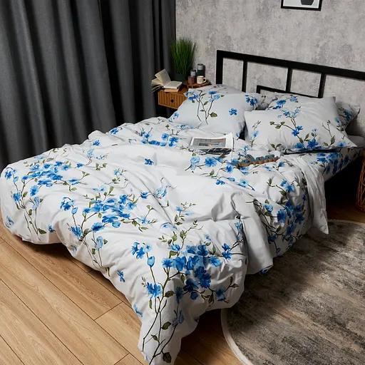 Комплект постільної білизни Moon&Star Бязь Gold Люкс Sky Bloom King Size 220x240 наволочки 2х50х70 - фото 5