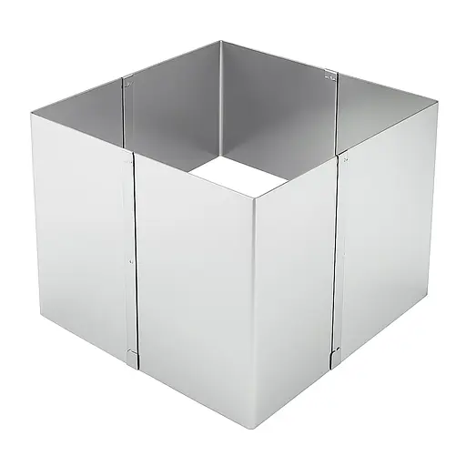 Набір із 6 розсувних квадратних форм для випікання та збирання тортів (квадрат для торта) 15-28 см різної висоти, Master Class Сірий 87135 - фото 6