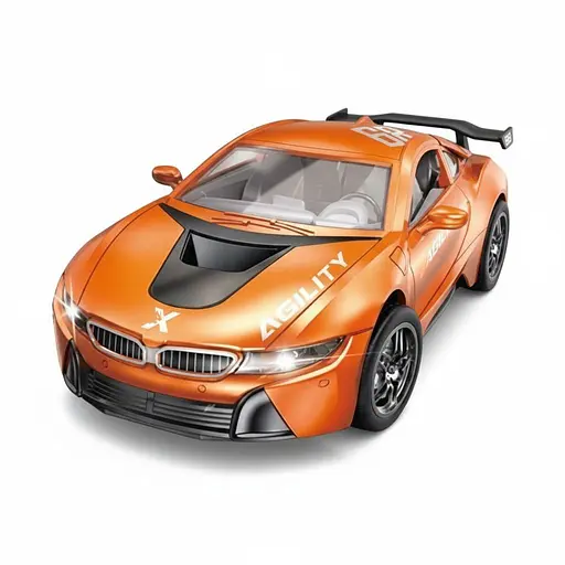 Радиоуправляемая машинка KS 26 Y-01, масштаб 1:22, аккумулятор 3.7V, пульт 49 MHz, подсветка, резиновые шины, Оранжевая