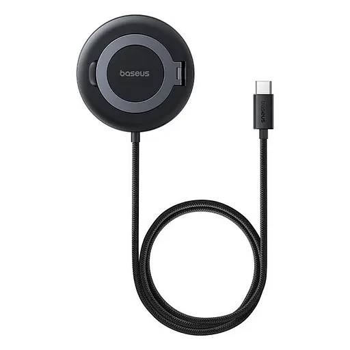 Бездротовий зарядний пристрій Baseus Simple mini4 Qi2 15W (P10273300121-01) чорний - фото 3