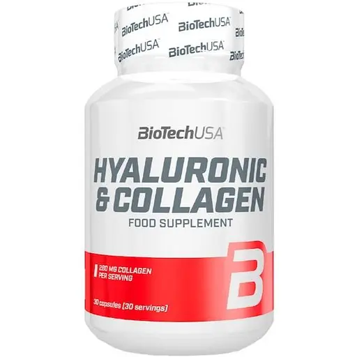 Колаген BiotechUSA Hyaluronic & Collagen 30 капсул