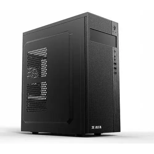 Корпус 2E ALFA черный, БЖ 400 Вт, Mid Tower, для ATX/Micro ATX, 1хUSB 3.0, 2хUSB 2.0, 191x418x358 мм, 2.5 кг (2E-E185-400) - фото 1