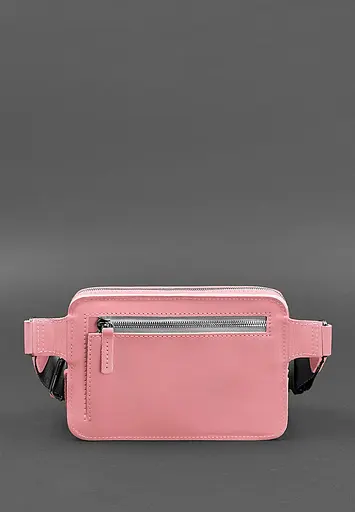 Шкіряна жіноча поясна сумка Dropbag Mini рожева - фото 3