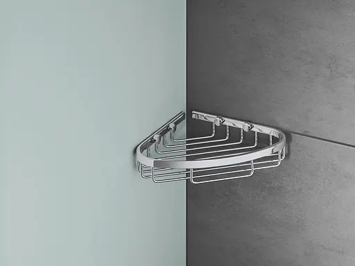 Большая угловая полочка-решетка Grohe Bau Cosmopolitan Neutral 40663001, Хром - фото 4