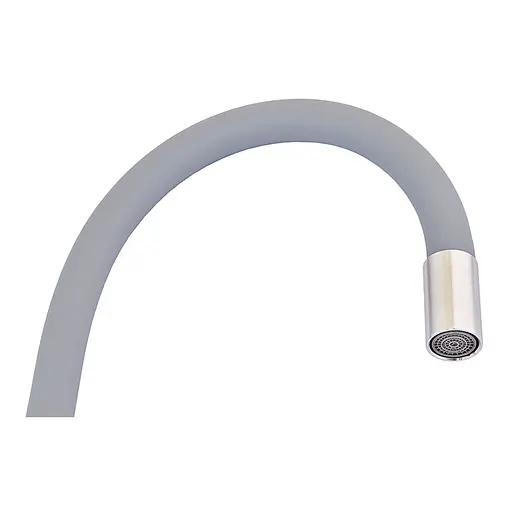 Змішувач для кухні Zerix Fox-011 із сірим гнучким виливом ZX4834 Нержавіюча сталь - фото 3