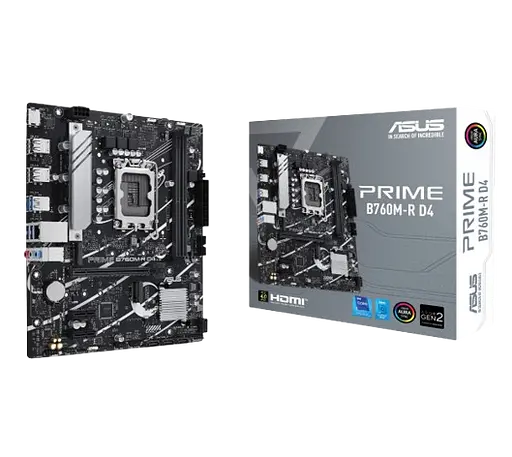 Материнська плата Asus B760M-R Prime D4 LGA 1700 (PRIME B760M-R D4)