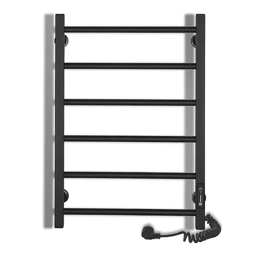 Электрический полотенцесушитель Laris Зебра Альфа ЧФЧ6 400x600 Э правый R3 73207627, Черный матовый, Правое, Электронный - фото 2