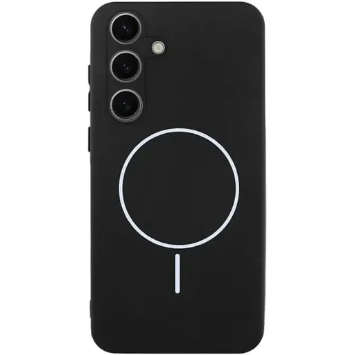 Чехол Lakshmi Silicone Cover Full Camera (AA) with MagFit для Samsung Galaxy S24+ Черный/Black - фото 1