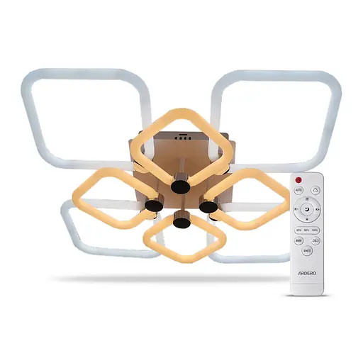 Світлодіодна накладна люстра Ardero AL6138ARD FELICITY 160Вт білий срібло - фото 1