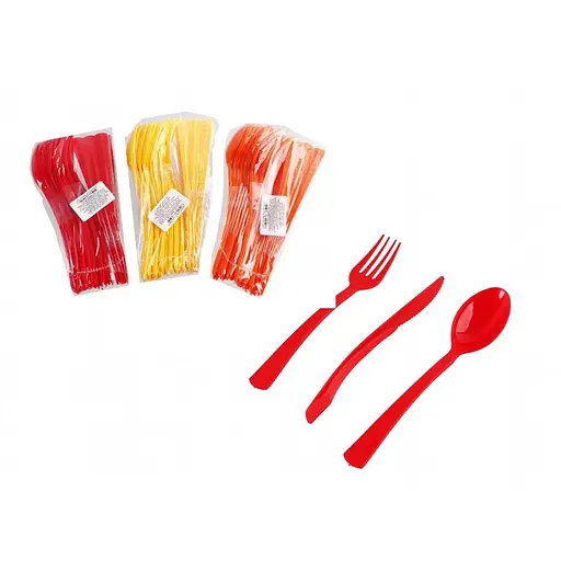 Набір столових приборів кольоровий TS18, 18 предметів