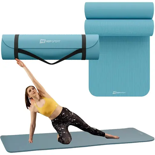 Коврик для йоги Hop-Sport HS-NB015GM NBR 1,5см світлий морський - фото 7