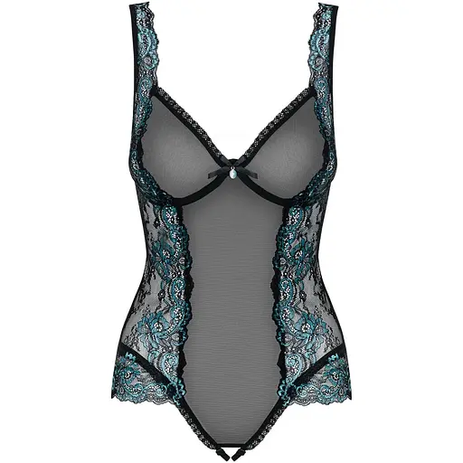 Сітчасте боді на кісточках Obsessive Amanta teddy S/M