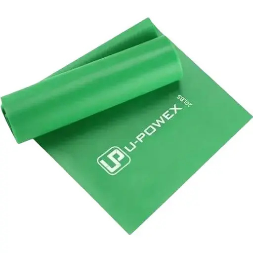 Стрічка-еспандер U-Powex Fitness band для фітнесу та реабілітації 0.5мм. (9.1 кг) Green (UP_1007_Green) - фото 1