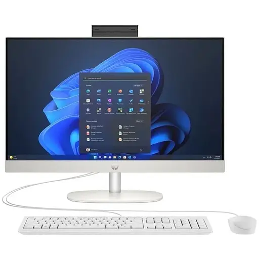 Комп'ютер персональний моноблок HP 240-G10 23.8" FHD IPS AG Intel i3-N300 8GB F512GB UMA WiFi кл+м 3р DOS білий