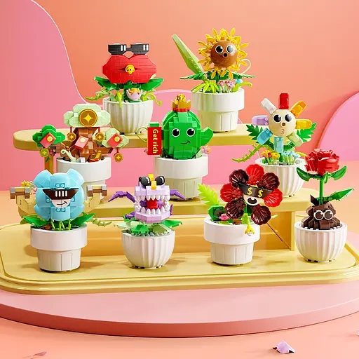Конструктор Квітка в горщику, P2307, від 90 деталей, (В асортименті) - фото 2