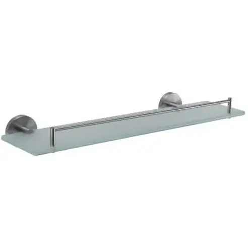 Полка Frap стекло 50 см нержавеющая сталь F30107 1/10 - фото 1