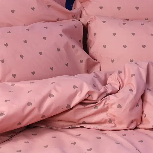 Евро постельный комплект бязь розового цвета 326632 - фото 3