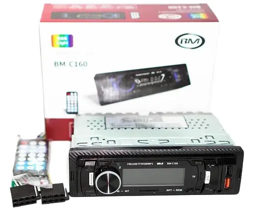 Автомобільний мультимедійний ресивер 1DIN з Bluetooth і RGB-підсвіткою, магнітола з підтримкою USB, TF/microSD і AUX, MP3 - фото 5