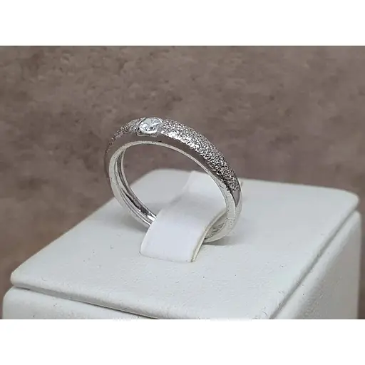 Серебряное кольцо Silvex 925 с алмазной гранью и фианитом. К2Ф/867 16,5 - фото 3