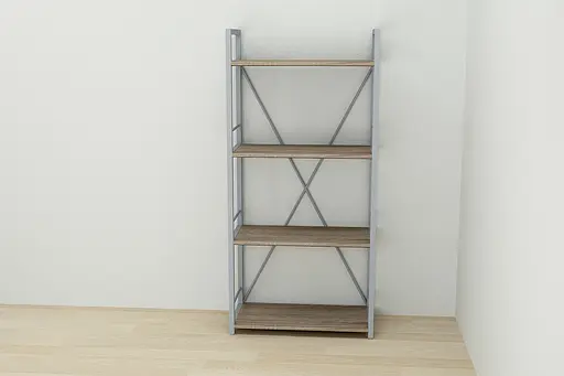 Этажерка 4/60 Ferrum-decor Серии Коннект 120x60x28 серый ДСП Дуб Сонома Трюфель 16мм (FRD-104252) - фото 4