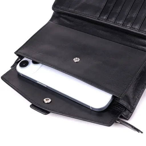 Вертикальный стильный кошелек из гладкой натуральной кожи Vintage 10.5х19.5х2 см acs0029596 - фото 8