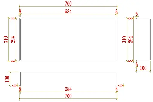 Полка в ванную встроенная Nett YW-70, горизонтальная 70 см Белый - фото 5