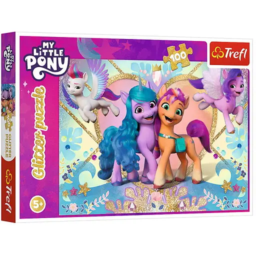 Пазл Trefl глиттерный Подружки Мой маленький пони 100 эл. (14831) - фото 1
