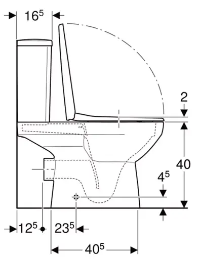 Унитаз-компакт с крышкой Geberit Selnova Square 503.086.00.1, Белый - фото 5
