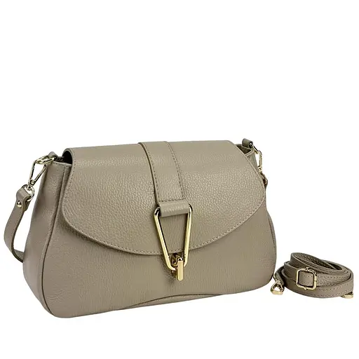 Кроссбоди женское кожанное бежевое Firenze Italy F-IT-3000B