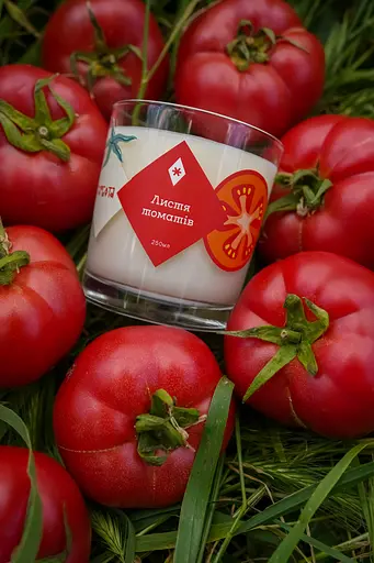 Свічка Листя томатів 250 мл 30 год Стандартні Соєвий віск - фото 3