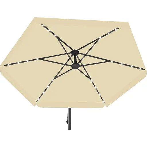 Садовый зонт GardenLine GAO1503 Banana с LED подсветкой Beige [144770] - фото 7