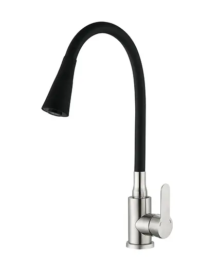 Смеситель для кухни Mixxus DAX-011 с силиконовым изливом MI6559 Нержавеющая сталь - фото 1