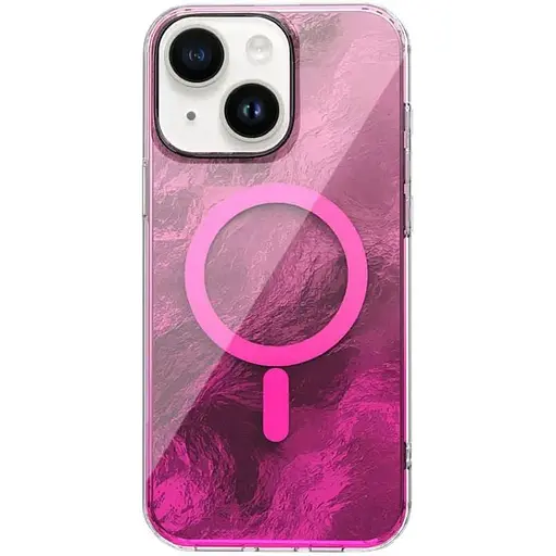 Чохол TPU Epik Shiny Mountain (MagFit) для Apple iPhone 14/13 (6.1) Pink - фото 1