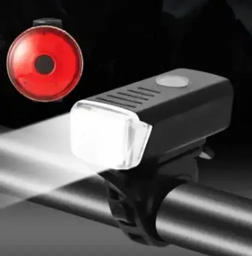 Вело набір фара передня + задня Hua Yu HY028 велосипедний ліхтар та габарит мигалка стоп - фото 3