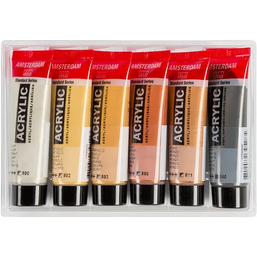 Набор акриловых красок Amsterdam Metallic 6х20 мл - фото 3