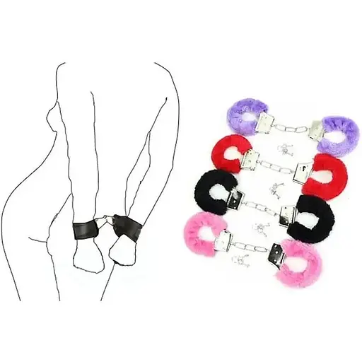 Наручники БДСМ. Металлические наручники с мехом - фото 5