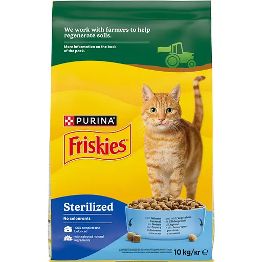 Уцінка. Сухий корм для стерилізованих котів Friskies з лососем, тунцем та овочами 10 кг  - фото 2