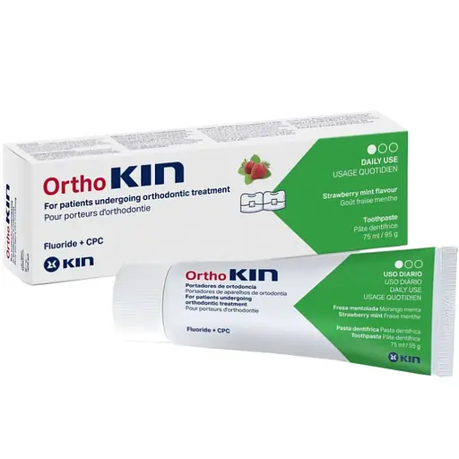 Зубная ортодонтичная паста KIN Ortho Клубника и мята 75 мл