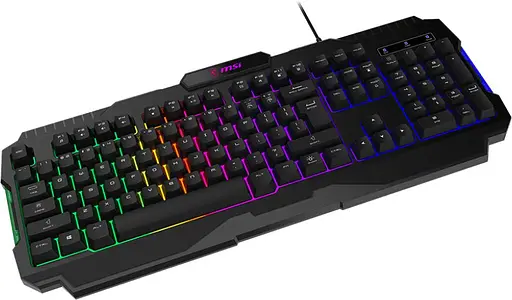 Клавіатура ігрова мембранна MSI FORGE GK-100 Black, 104key, USB-A, EN/UKR/RU, ColorLED - фото 2