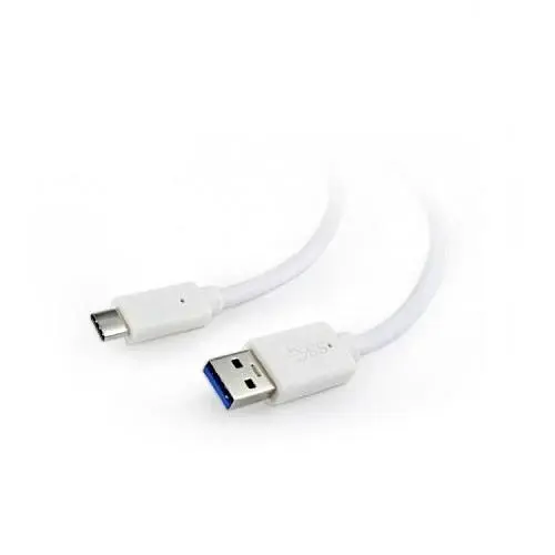 Кабель USB AM-Type-C, 10 см, белый, Cablexpert, 3A (CCP-USB3-AMCM-W-0.1M) - фото 1