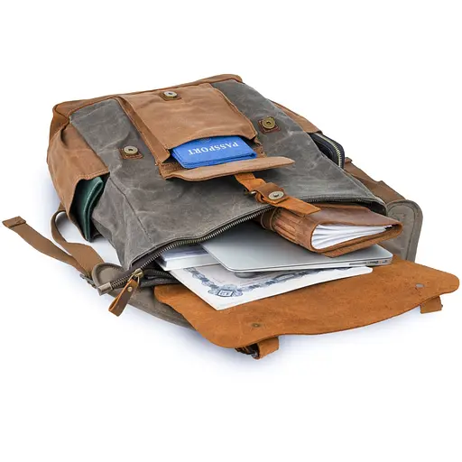 Рюкзак кожаный Vintage 40х43х12 см sum0026525 - фото 7