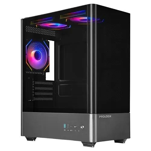 Корпус Prologix Lumi GM-01AB Glass ARGB Black