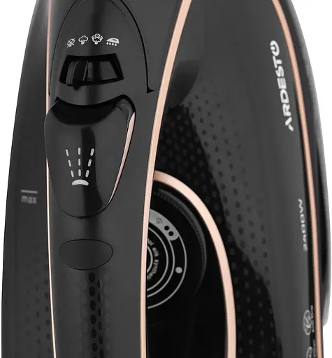 Утюг Ardesto IR-B2235, Black/Gold, 2400W, керамика, паровой удар, резервуар 450мл, защита от кальцинации, антикапля, плавная регулировка мощности пара, автоматическое отключение - фото 3