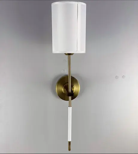 Класичне настінне бра з тканинним абажуром Line F W 1827/1 - фото 5