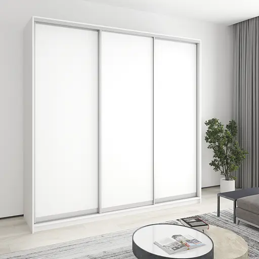 Шкаф-купе трехдверный MebelStar Комбо AL 3ДСП 240x60x240 см Аляска белый (MBS-2034)