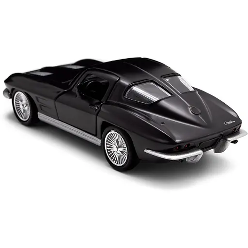 Автомодель TechnoDrive Chevrolet Corvette Split Window 1963 матовый черный (250411U) - фото 8